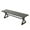 Gray/Black, variant on GDF Studio Rosarito Outdoor Aluminum Dining Bench, Brown