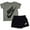 Black, variant on Nike Dri-Fit Sportswear T-Shirt and Mesh Shorts 2-Piece Outfit Set