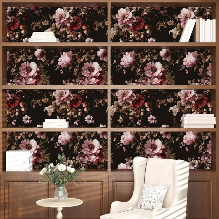 Peel And Stick Wallpaper – Vintage French Leaf Pattern, 17.3 X 118 Inch, Removable & Waterproof, Renter Friendly
