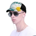 thumbnail image 4 of Lsque Daisy Flowers Printed Trucker Hat - Baseball Cap for Men Women - Breathable Mesh Side, Adjustable Fit - for Casual Wear, 4 of 7