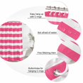 thumbnail image 6 of Pink Striped Waterproof Fabric Shower Curtain,Modern Simple Monochrome Geometric White Waterproof Fabric Shower Curtain for Bathroom Curtains Bathtubs Shower Curtains with 12 Hooks Stall 48x72in, 6 of 8