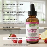 LEAN Nutraceuticals Keto Raspberry Ketone Drops, Appetite Suppressant, Fat Burner, Metabolism Boost, Cleanse, 60 ml