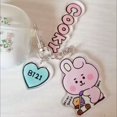 thumbnail image 4 of Steve Nuevo BT21 Llavero Acrílico Transparente Colgante BTS HD Bolsa De Pan Doble Accesorios, 4 of 4