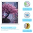thumbnail image 3 of Diamond Art Kits for Adults, Urban Cherry Blossom Street Scene 5D Diamond Painting Kits for Adults Beginners, DIY Full Drill Diamond Painting, Gem Art and Crafts 12x16, 3 of 7