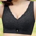 thumbnail image 2 of SMihono Womens Comfortable Wireless Bras Push Up Seamless Bralettes Soft V Neck Breathable Padded Full Coverage Everyday Bra Black 44/100BC, 2 of 3