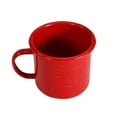thumbnail image 1 of EeaseMX Taza de esmalte Archaize, taza rizada para el hogar, oficina, con diseño de estrellas, taza de café, té, regalo novedoso (roja), 1 of 7