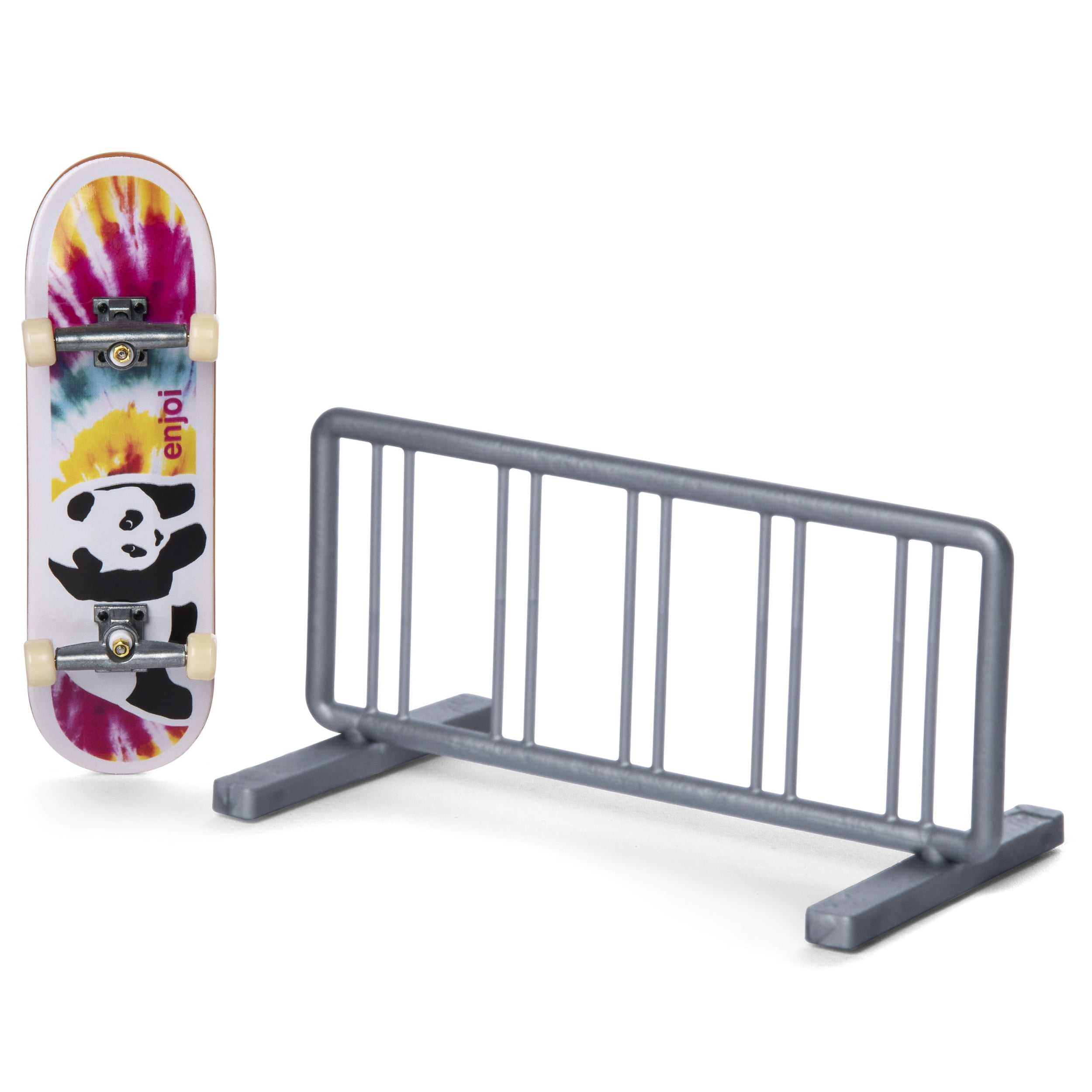 Mini Fingerboards TD Street Hits Bike Rack and Enjoi Skateboards Panda Negative 