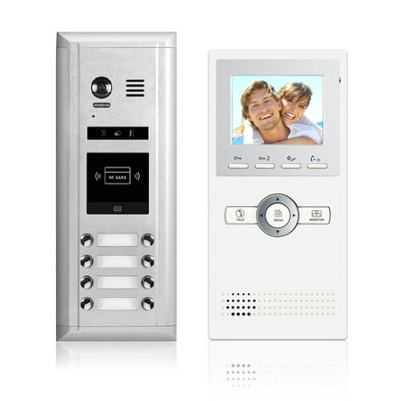 Video Intercom Entry System DK1681 8 Apartment Audio/Video Kit (8 monitors (Best Intercom System For Apartments)