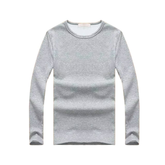 Guardurnaity Ropa interior térmica masculina de manga larga de invierno que mantiene el calor, camiseta de moda, camisa informal adelgazante, accesorio de Ropa interior Gris claro METRO Guardurnaity AP013380-21