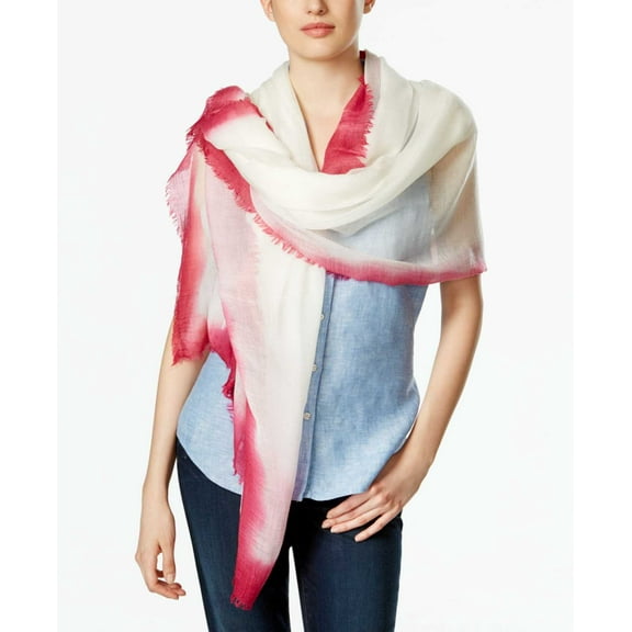 Cejon Women’s Ombre Edge Solid Day Wrap Scarves, Fuchsia