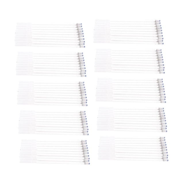 100 Pieces Heat Erasable Pen Refills High Temperature Disappearing Fabric Marker White