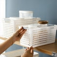 thumbnail image 4 of Panier de Rangement Robuste en Plastique Facile à Utiliser Boîte de Rangement Rectangulaire S, 4 of 9