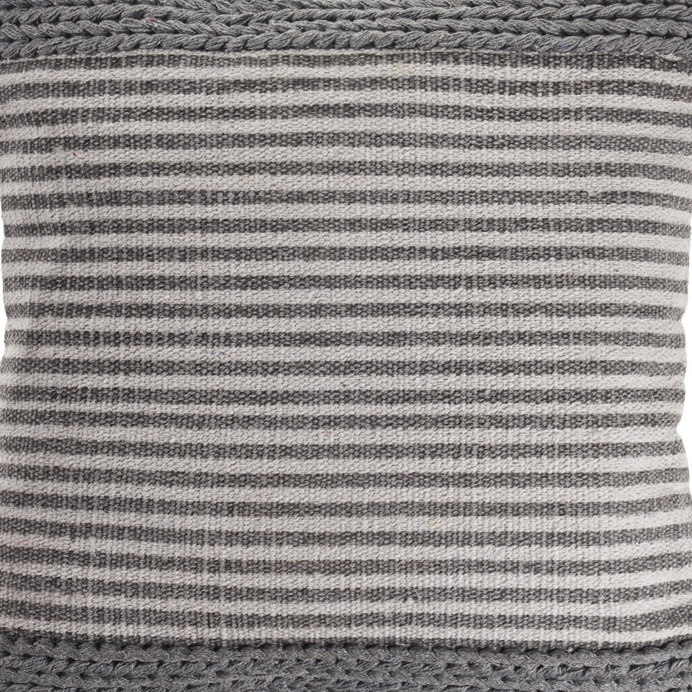 Lr Home Micah 20" x 20" Gray/Ivory Striped Cotton Blend Adult Decorative Throw Pillow