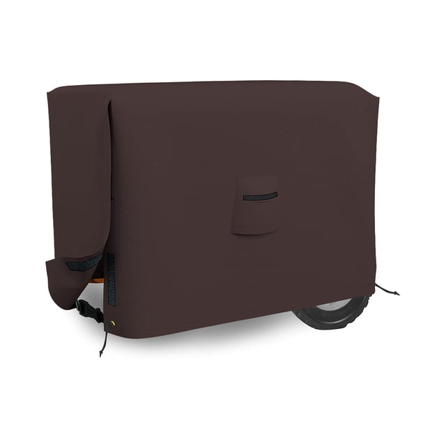 Housse de Générateur Extérieur COVERS&ALL, 12 Oz Imperméable, Résistante aux UV et aux Intempéries, Protecteur de Rangement pour Équipement Portable Universel avec Évents, Velcro et Cordons de Serrage (20"L x 15"L x 17"H, Café)