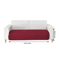 thumbnail image 3 of LYCAQL Reversible Couch Cover for 3 Cushion Couch Sofa Cover for Dogs Water Resistant Furniture Protector Cover with Foam Sticks Elastic Straps for Pet Cat (Sofa, Red), 3 of 5