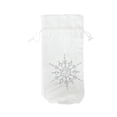 thumbnail image 2 of Matsuzay Funda navideña de felpa para botella de vino, bolsa bordada de copo de nieve con cordón, de comedor, cerveza, fiesta de Navidad, Bar, Kits de decoración para fiestas Blanco Matsuzay HA068791-01, 2 of 6