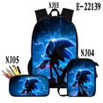 thumbnail image 1 of 3 Piezas Sonic mochila Mochila Escolar Anime sonic Hedgehog Bolsa De Mensajero Estuche De Lápices De Gran Capacidad 3D, 1 of 4