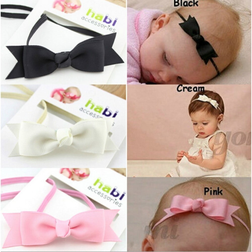 MULTI COLORED SET KNOTTED BOW BABY GIRLS HEADBANDS HAIRBAND