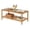 Brown, variant on Costway 2-Tier Boho Coffee Table for, Rectangular Center Table with Rubber Wood Frame Black