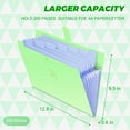 thumbnail image 3 of Expanding File Folder, 8 Pockets Accordion File Organizer, A4 Letter Size Paper Document Receipt Organizer Accordian Filing Folder for Classroom, Home, Office and Travel(Grass Green), 3 of 6