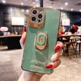 thumbnail image 1 of Funda de teléfono Boucho de lujo galvanizada para iphone 14 Plus 13 12 Pro MAX 11Pro XS XR X SE 6 7 8 plus funda de agarre de anillo con soporte para teléfono Tan Jianjun unisex, 1 of 2