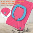 thumbnail image 7 of Case for iPad 9th/8th/7th Gen 10.2 inch 2021/2020/2019, 360 Degree Rotating Hand Grip Shockproof Cover with Shoulder Strap, Rose Blue, 7 of 7