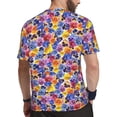 thumbnail image 2 of Wukai The Garden Tricolor Pansy Flower Print Men's Short-Sleeved Mesh T-Shirt,Quick-Dry Short Sleeve Workout T-Shirt-Small, 2 of 8