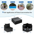 thumbnail image 3 of Costway 7PCS Patio Rattan Sofa Set Sectional Conversation Furniture Set Garden Black, 3 of 10