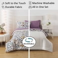 thumbnail image 4 of Mainstays All in One Reversible Comforter and Sheet Set, 5-Piece, Twin, White Multi Floral, 4 of 13