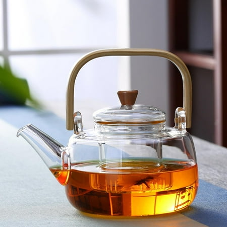 

Borosilicate Glass Teapot With Removable Infuser Heat Resistant Loose Leaf Hand