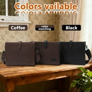 Arcticwind Single Shoulder Crossbody Bag PU Leather,Men's Single Shoulder Bag,Daily Commuting Shoulder Bag,Multiple Pockets Handbag Business Outdoor,large capacity with Adjustable Straps