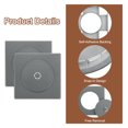 thumbnail image 4 of Cubiertas de pared de tubería Uxcell 2 piezas 51 mm/2" ID cuadradas removibles con tapa de orificio redondo, gris oscuro, 4 of 5