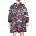 thumbnail image 2 of Wearable Oversized Blanket,Pink Breast Cancer and Love Wearable Blanket Hoodie for Adults,Cozy Hooded Blankets with Super Pockets,Super Warm Fuzzy Pullover for Women & Men, 2 of 6
