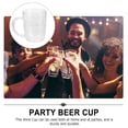 thumbnail image 3 of LHX  6pcs Clear Dimpled Plastic Beer Mug with Large Handle, 3 of 6