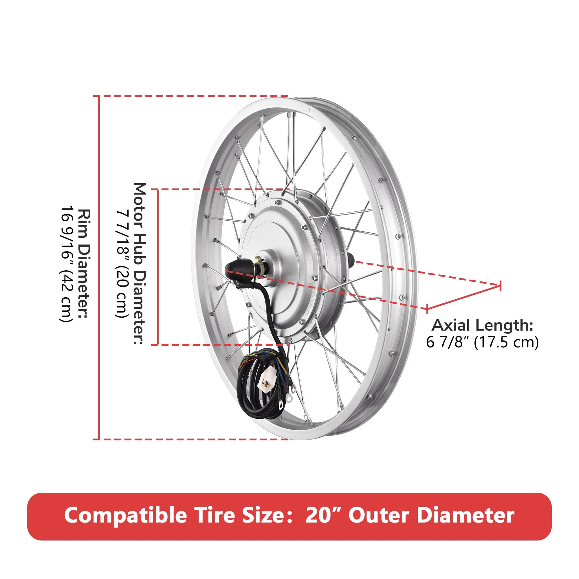 20 inch front wheel electric bike conversion kit sale