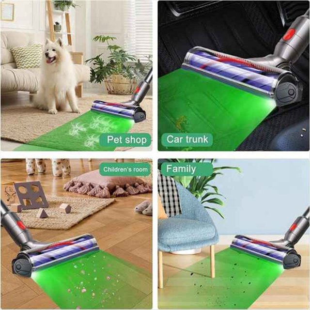 Luces de Visualización de Polvo para Aspiradora Lámpara LED con Visualización de Polvo de Mascotas Claramente con Batería Accesorio Universal para Aspiradora-A
