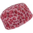 thumbnail image 3 of Gustave Leopard Print Faux Fur Hats for Women Cossack Russian Style Warm Hat Winter Fluffy Hat Thick Ski Beanie Cap "Pink", 3 of 9