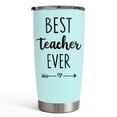 thumbnail image 1 of Vaso SANDJEST Teacher Best Teacher Ever de acero inoxidable de 600 ml, 1 of 7