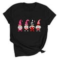 thumbnail image 6 of Guzom Black Gnome LOVE Graphic T-Shirt for Women, Crewneck Short Sleeve Casual Valentine's Day Tee with 95% Polyester 5% Spandex, S-XXXL Plus Size,Size M, 6 of 7