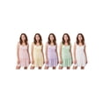 thumbnail image 2 of LMLYSoH Women Slip Dress, Sleeveless Lace Patchwork Pleated Solid Summer Mini Dress for Casual Daily, 2 of 9