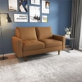thumbnail image 4 of Saint Birch Milton Faux Leather Upholstery Loveseat - Brown, 4 of 10