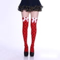 thumbnail image 4 of Funie 1 Pair Halloween Stocking Candy Color Bowknot Scary Sweat Absorb Cosplay Stocking for Women, 4 of 8