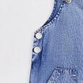 thumbnail image 6 of mgoYE Toddler Baby Boy Girl Denim Jean Bib Overalls Suspender Pants Spring Fall Outfits(Light Blue,12-18 Months), 6 of 7