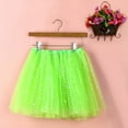 thumbnail image 2 of MIXUE Skirts For Women Summer Solid Color Mesh Sequins Elastic High Waist A Line Mini Skirt Outwear,Green,One Size, 2 of 4