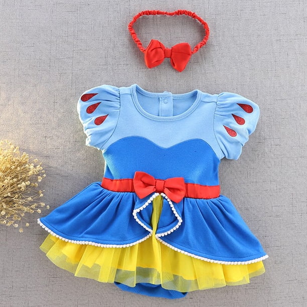 Disney Blancanieves Cosplay vestido de bebé princesa Elsa traje sirenita Lolita vestido recién nacido ropa 3-18 meses zhangyuxiang unisex