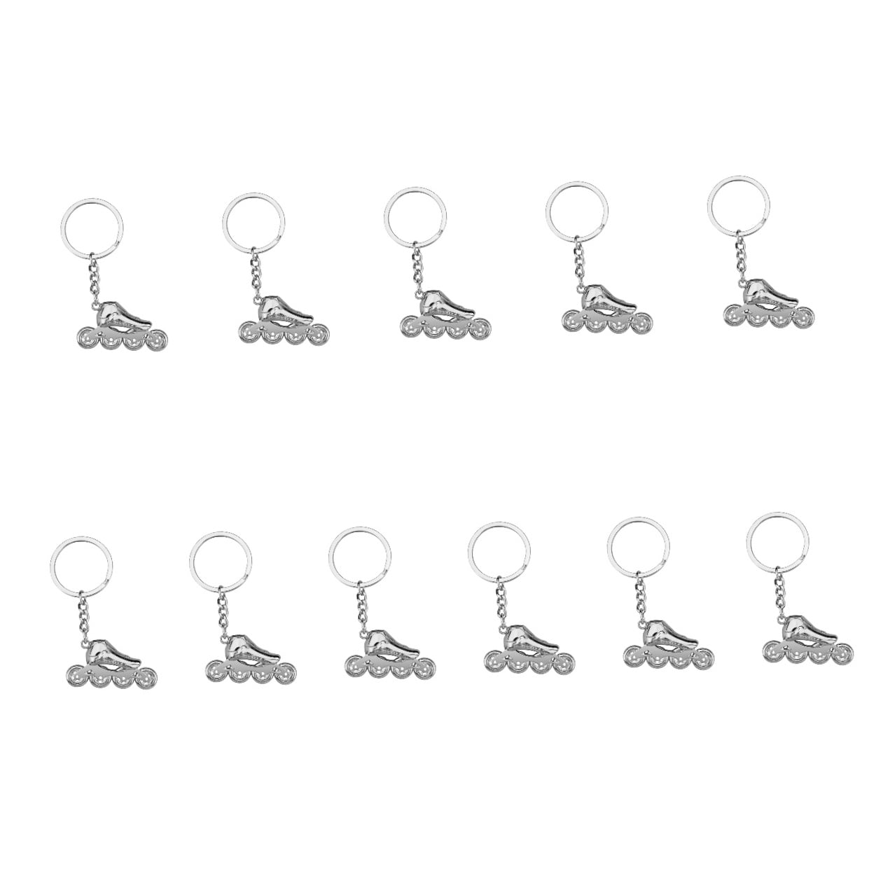 11pcs Roller Skating Keychain Key Ring Backpack Charm Bag Keychain Skating Lover Gift