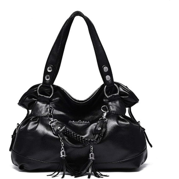 Hobo Bags for Women PU Leather Purses and Handbags Shoulder Bag Top-Handle Bags with Tassel