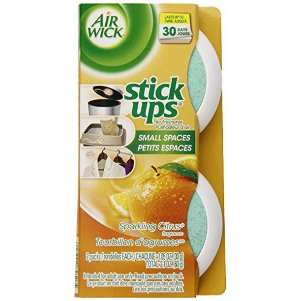 Twin Pack Air Wick Stick Ups Solid Air Fresheners, Sparkling Citrus