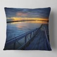 thumbnail image 2 of Designart Azure Waters Behind Pier - Seascape Throw Pillow - 18x18, 2 of 5