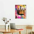 thumbnail image 2 of Bedroom Wall Decor Crown Graffiti Wall Art, Canvas Print Artwork Abstract Poster Painting Decor, Modern Home Office Pictures for Wall, 2 of 5